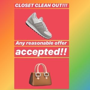 Closet clean out! Any reasonable accepted!!!!